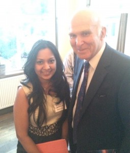 Vince Cable and Darshana Ubl